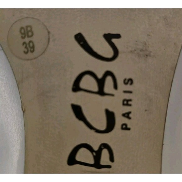 BCBG Paris Y2K Vintage Style FLoral Pink White Heels Kitten Bow Shoes Sz 9 B - Picture 7 of 10